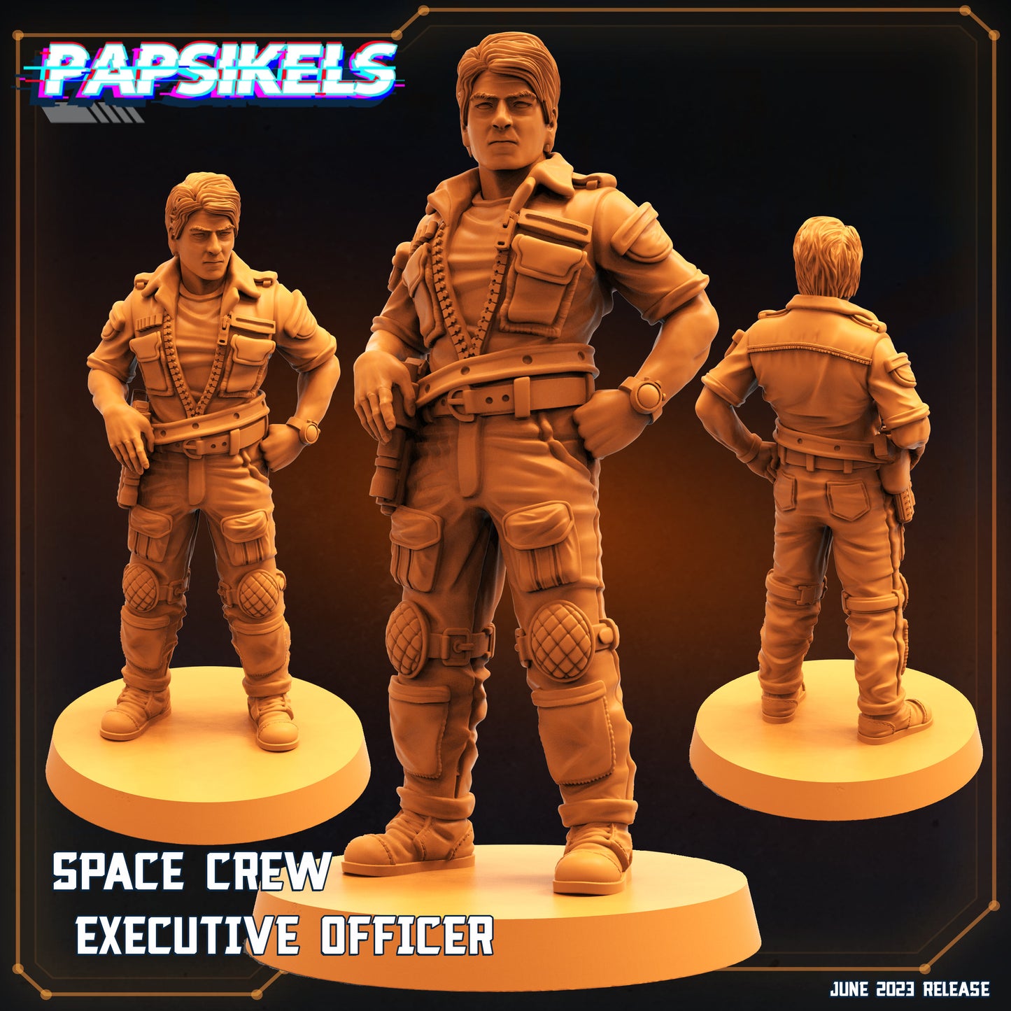 Space Crew Executive Officer - 32mm Scale Alien Miniature | RPG | Sci fi | Cyberpunk | Role Playing | DnD | Papsikel