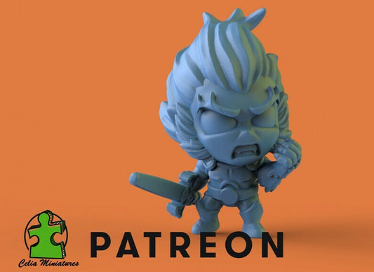 Chibi Lion Man - 28mm - 54mm Scale