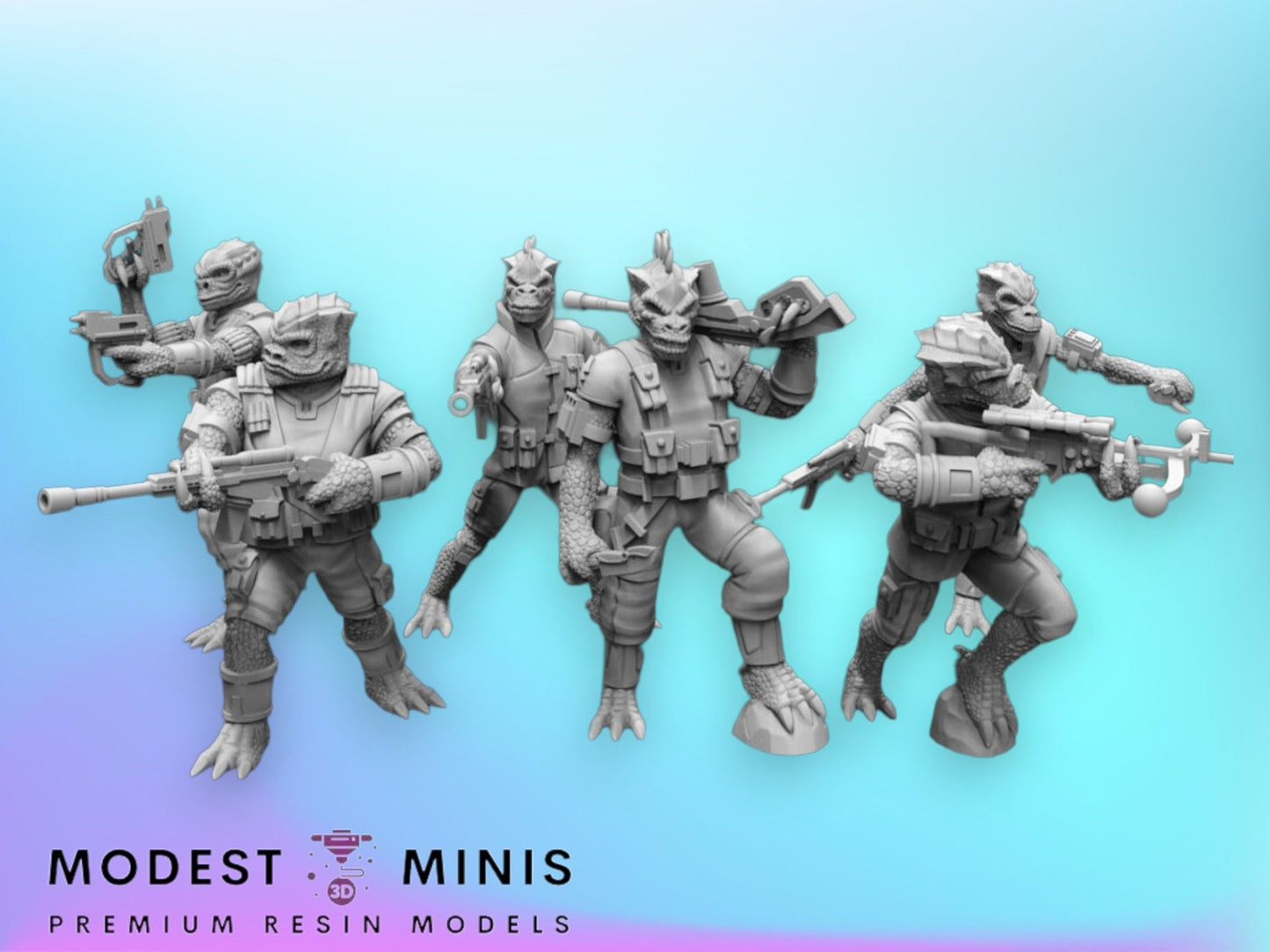 6pc Lizard Hunters Squad - 28mm - 40mm Scale | Star Wars Legion Mini