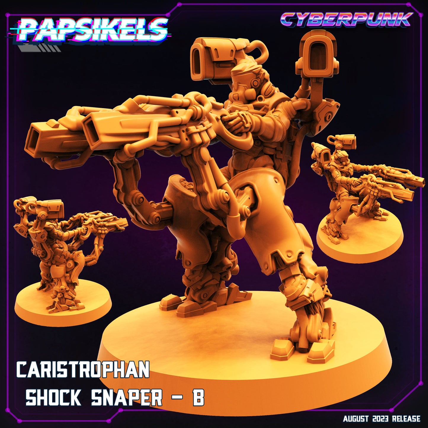 Shock Snaper Set - Resin Cyberpunk Miniature  | Papsikels