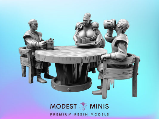 Human Tavern  - 28mm 32mm Scale DnD Miniature | Dungeons and Dragons Mini | 5E Fantasy