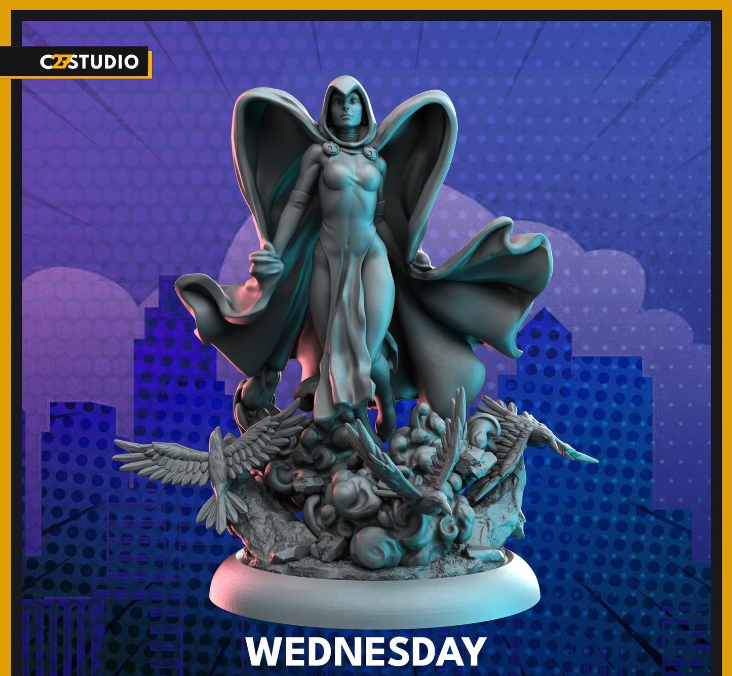 Wednesday - 32mm 35mm 40mm Resin Mini | Superhero | C27