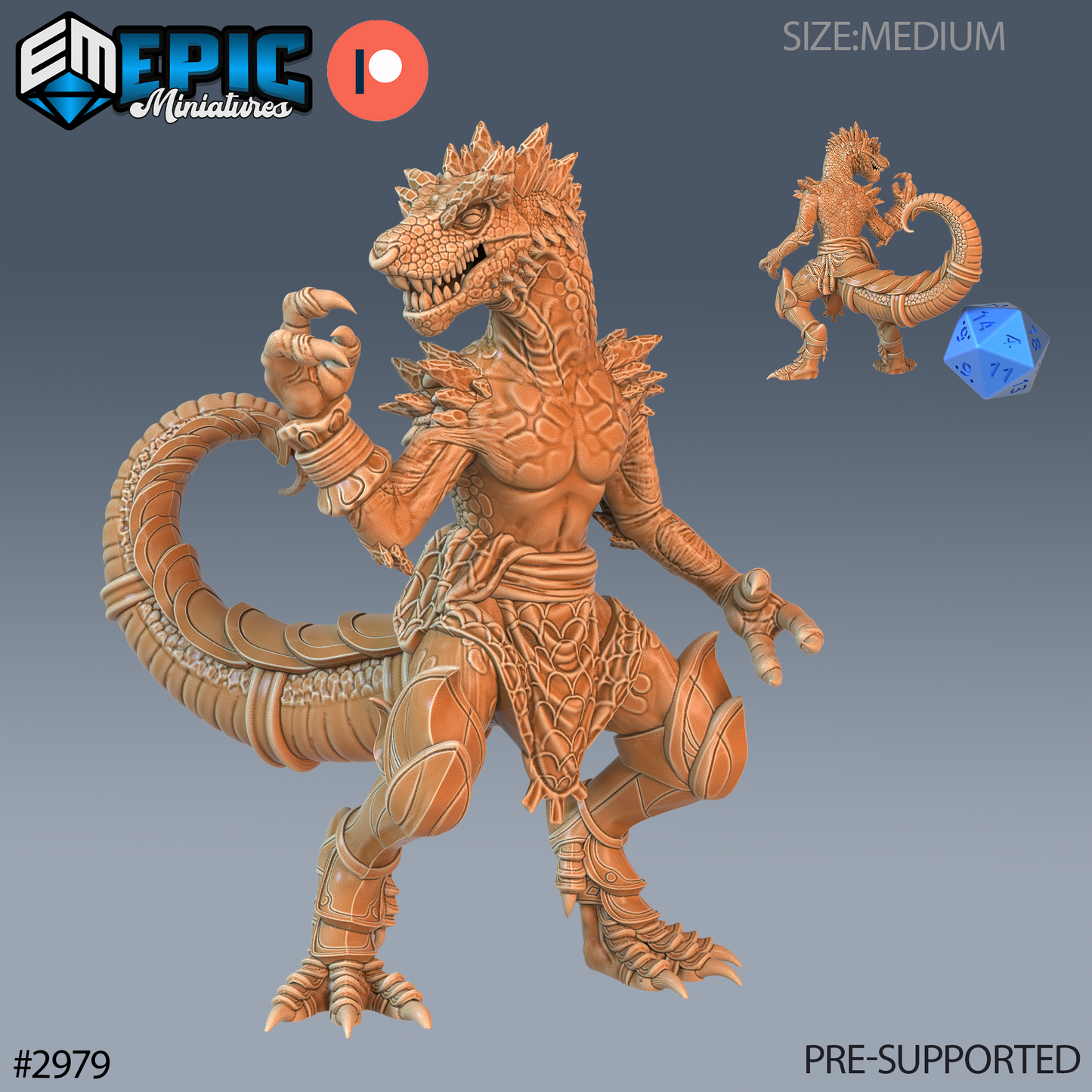 Tyranno Folk | 28mm - 75mm Scale Dinosaur Miniature | DnD Frostgrave Mini | Epic