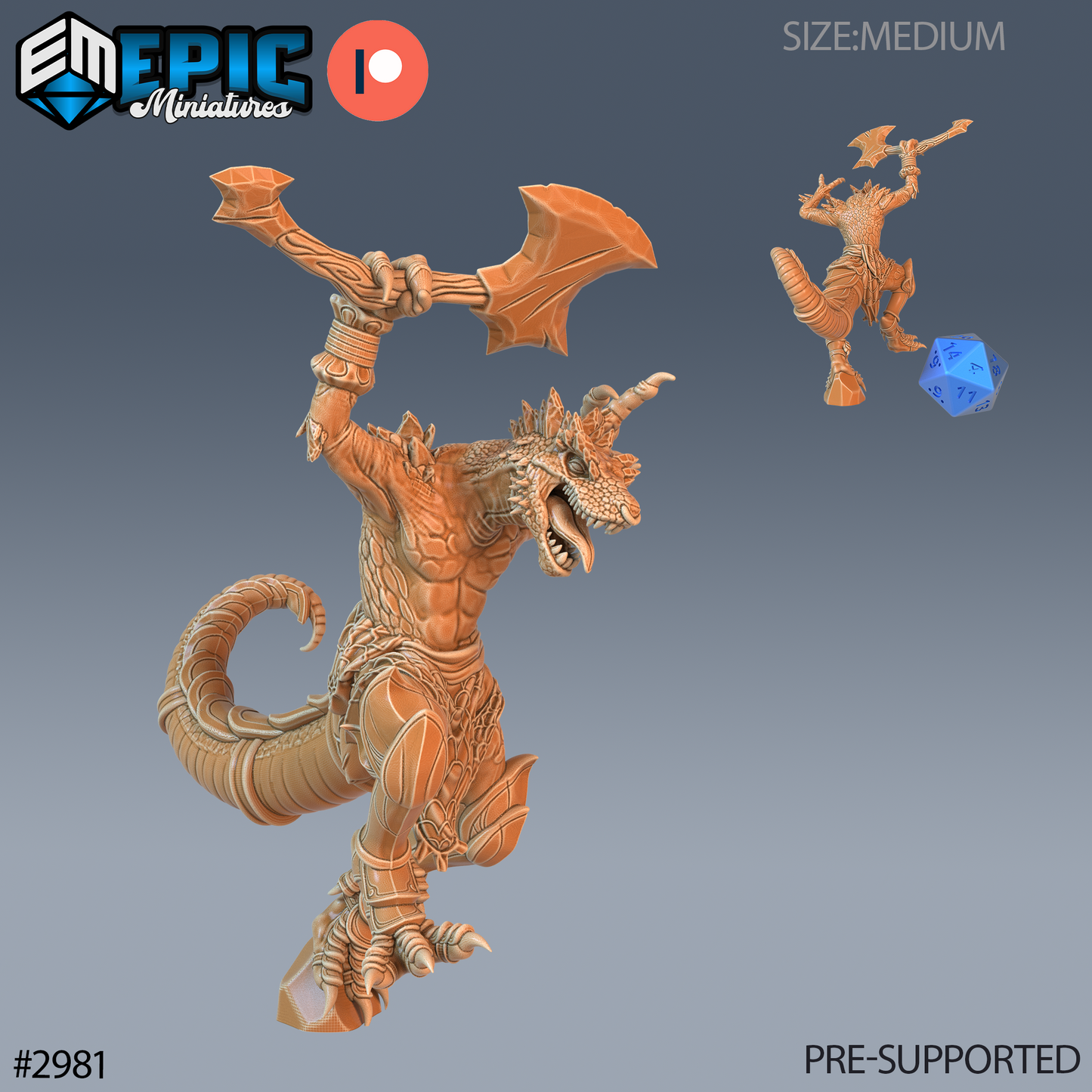 Tyranno Folk | 28mm - 75mm Scale Dinosaur Miniature | DnD Frostgrave Mini | Epic