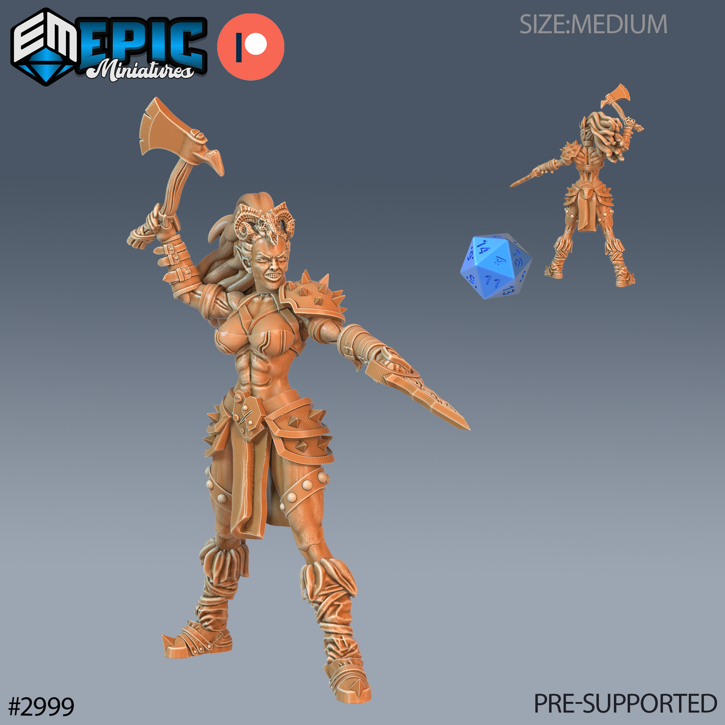 Dark Elf Barbarian | 28mm - 75mm Scale Dinosaur Miniature | DnD Frostgrave Mini | Epic