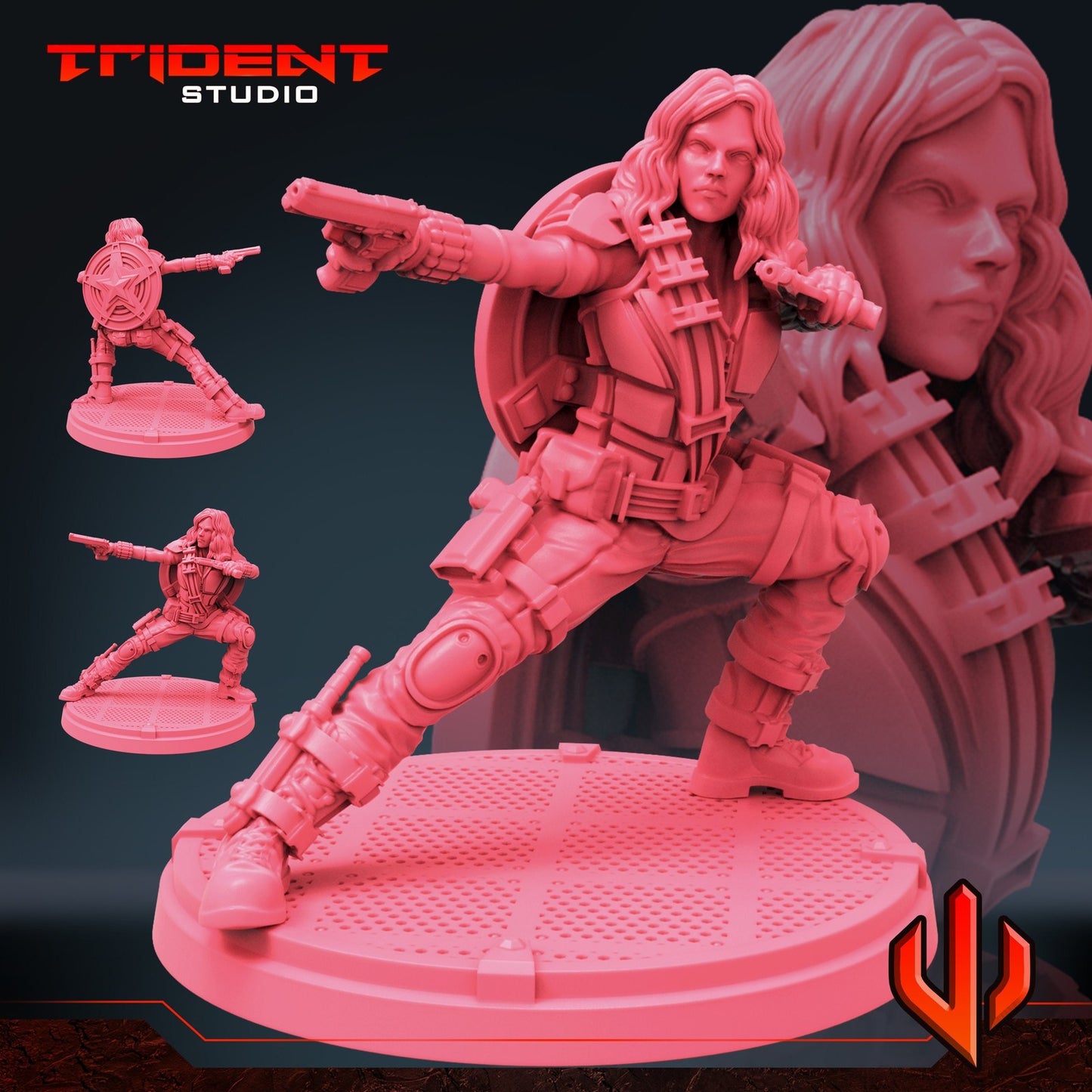 Black Scarlet - 40mm  Miniature | Crisis Protocol Proxy | Trident