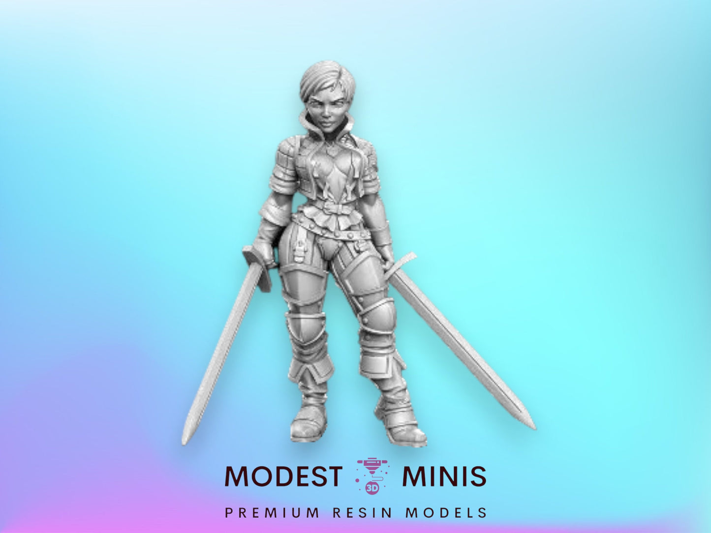Daena Witcher - 32mm Scale DnD Miniature | Dungeons and Dragons | JRPG Mini - RN Estudio