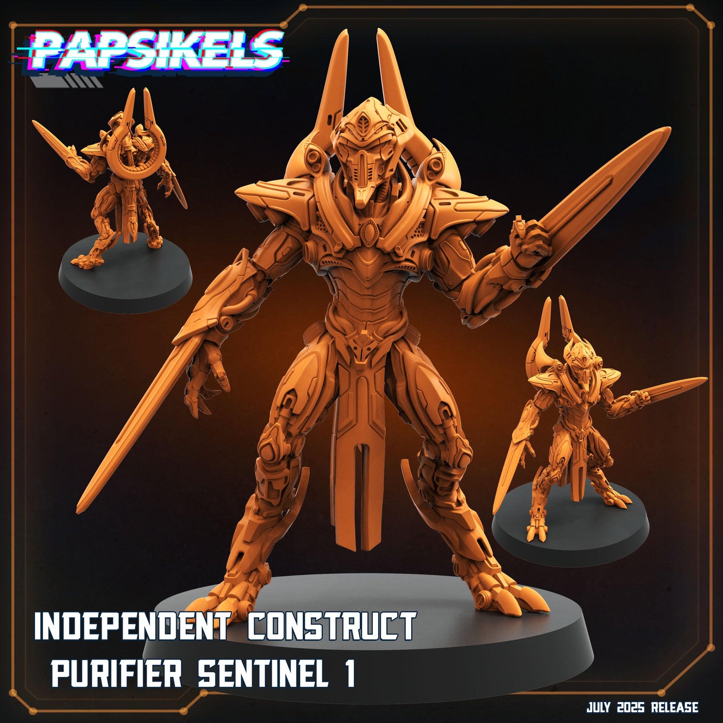 Independent Construct Purifier Sentinels - Resin 3D Print Alien Miniature | RPG | Sci fi | Cyberpunk | Role Playing | DnD | Papsikel