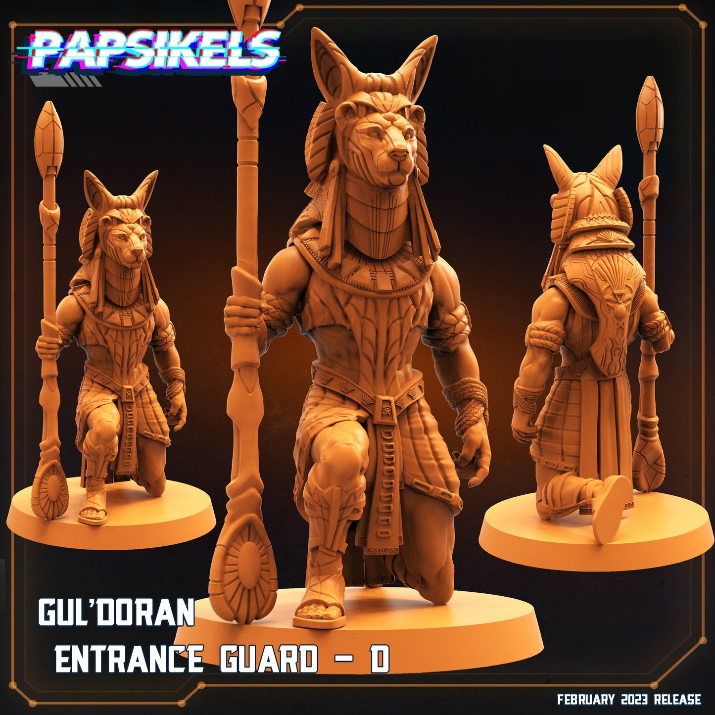 4pc Gul'Doran Entrance Guards - Resin 3D Print Alien Miniature | RPG | Sci fi | Cyberpunk | Role Playing | DnD | Papsikel Star Entrance