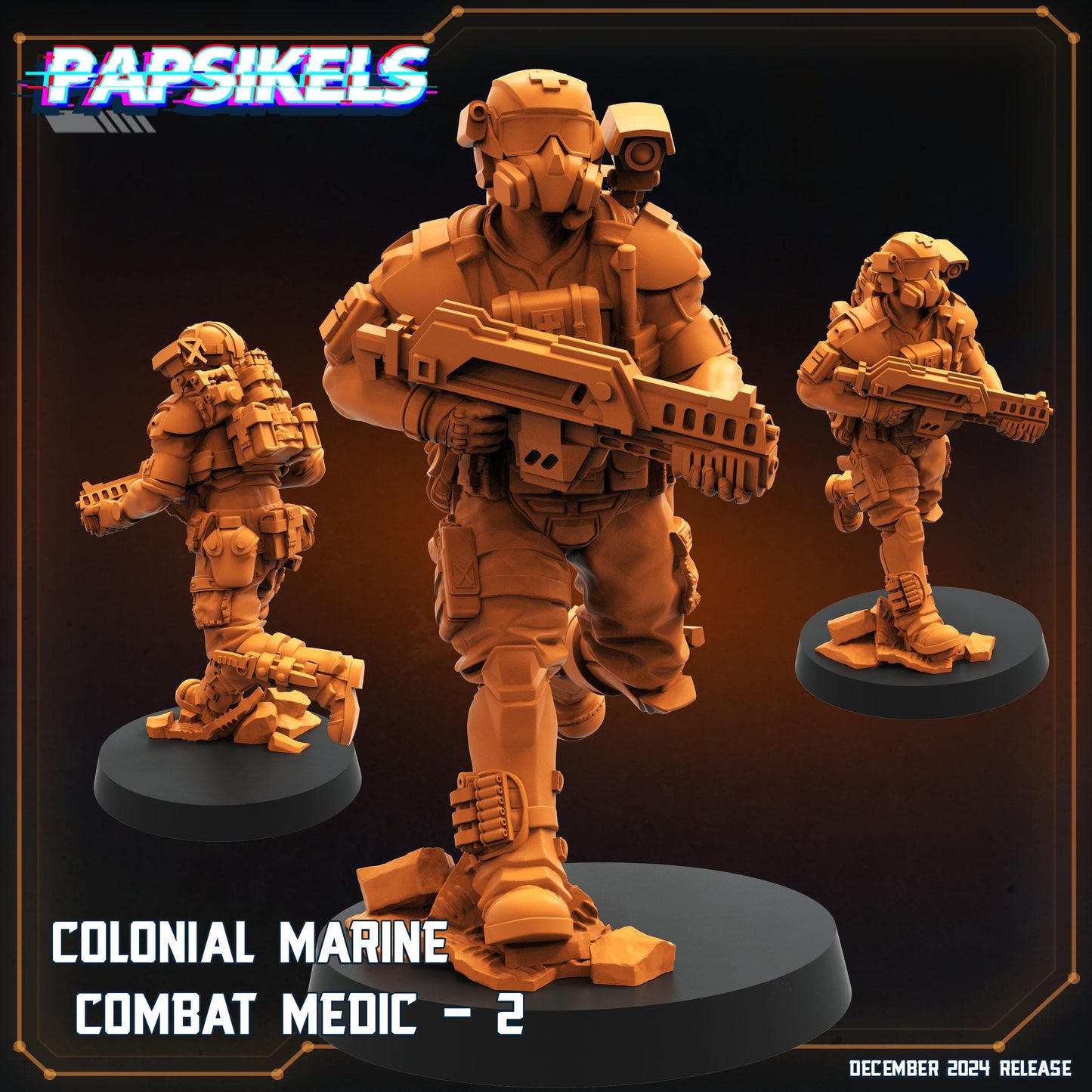 10pc Combat Medic Team - 32mm Scale Cyberpunk Miniature | RPG | Sci fi | AvP | Role Playing | DnD | Papsikel