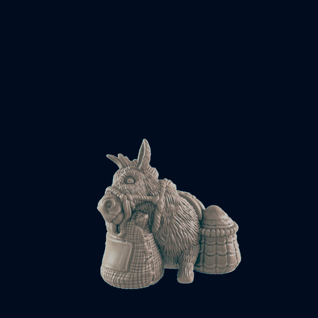 NPC Lazy Donkey - 25mm - 75mm Scale | DnD | EC3D Fantasy Mini | Beasts and Baddies