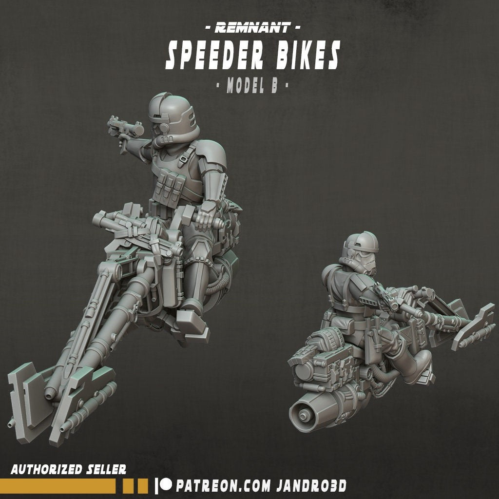 Remnant Speeder Bikes Set - 28mm - 40mm Scale | Jandro | Star Wars Legion Mini