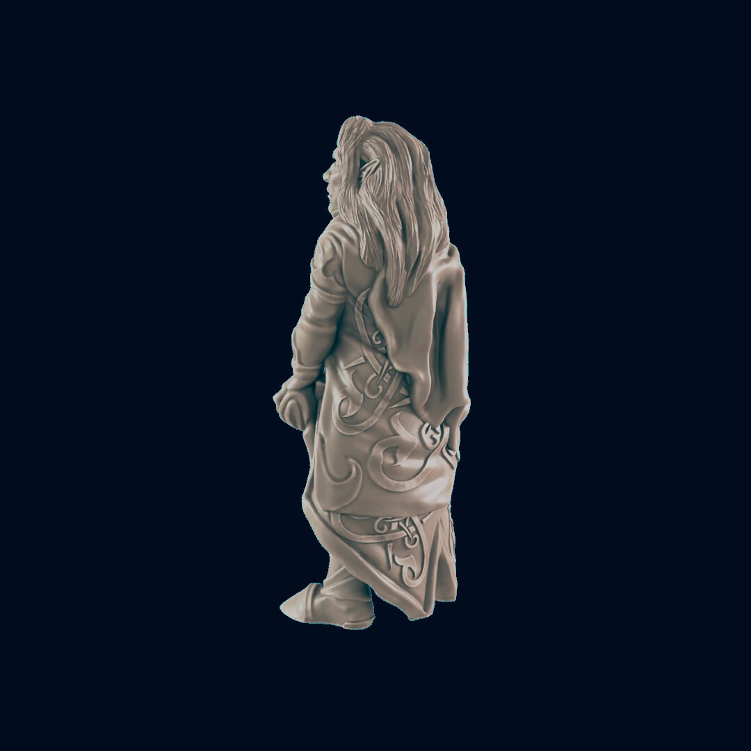 NPC Elf Male Noble - 25mm - 75mm Scale | DnD | EC3D Fantasy Mini | Townsfolk
