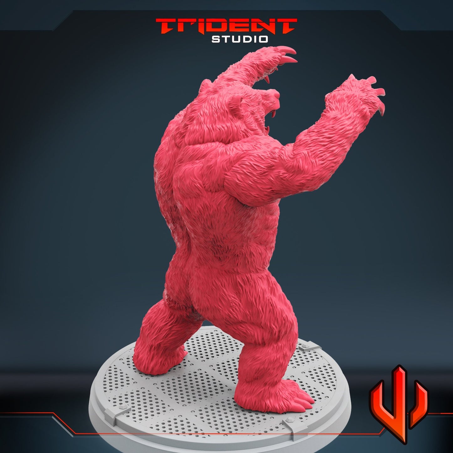 Bear Brawler - Ursa 40mm  Miniature | Crisis Protocol Proxy | Trident