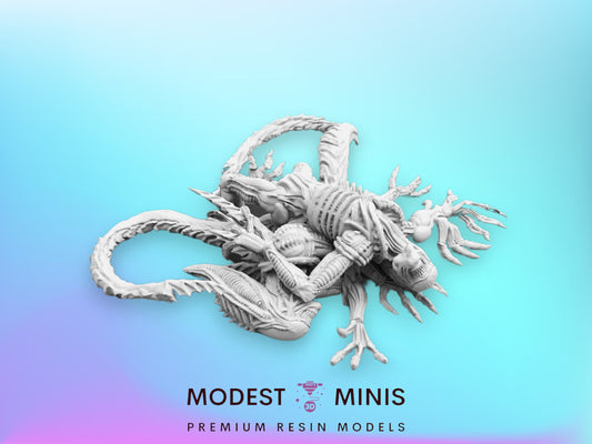 Dead Alien Impaler C Pile - 32mm Scale Alien Miniature | RPG | Sci fi | Cyberpunk | Role Playing | DnD | Papsikel