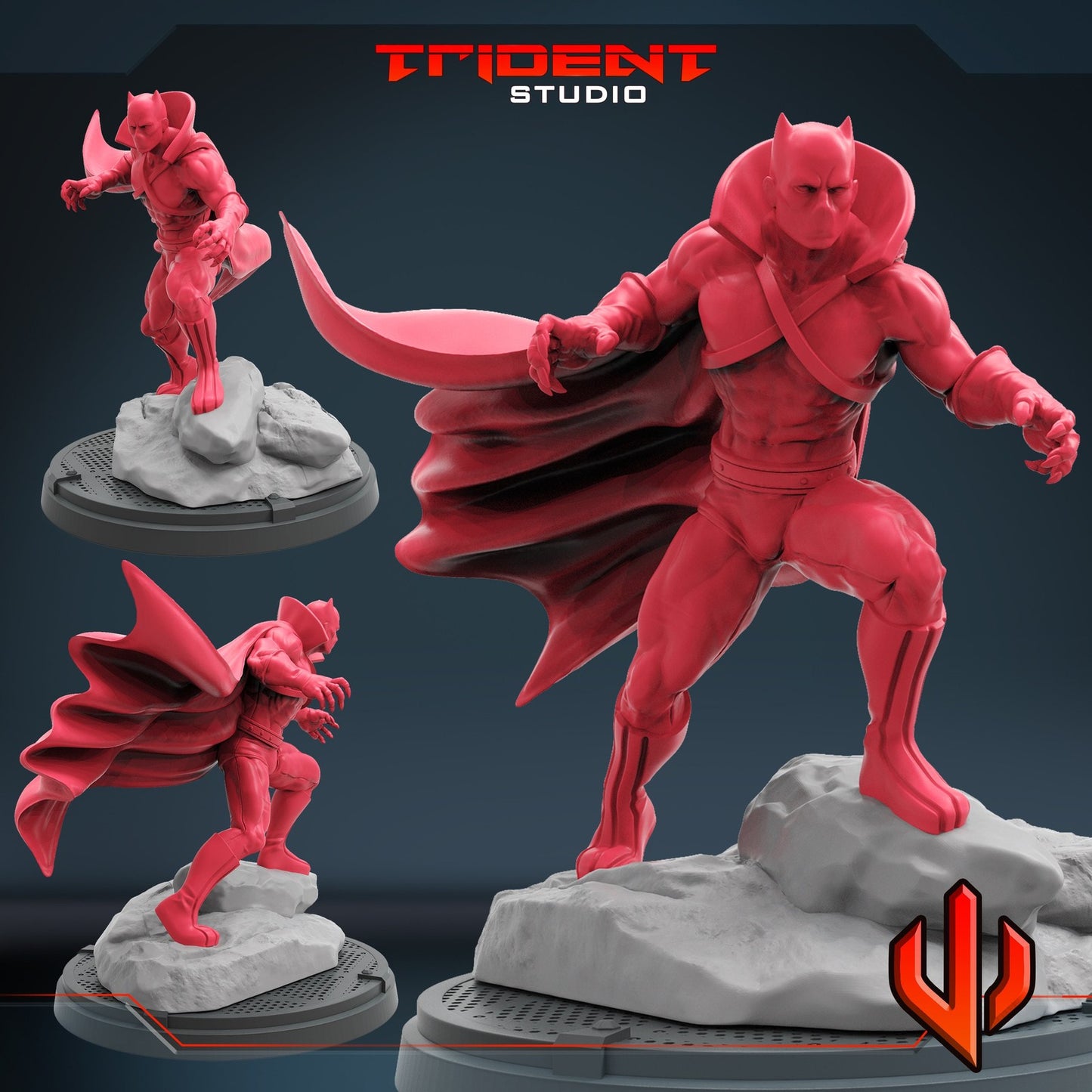 Classic Black Cat King - 40mm  Miniature | Crisis Protocol Proxy | Trident