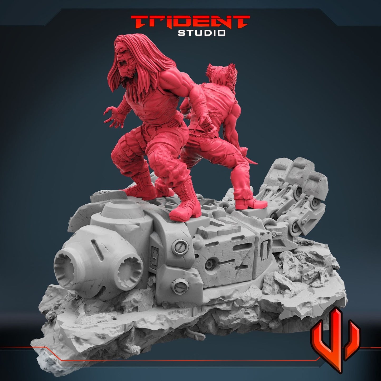 Brothers Forever - Sabretooth 40mm  Miniature | Crisis Protocol Proxy | Trident