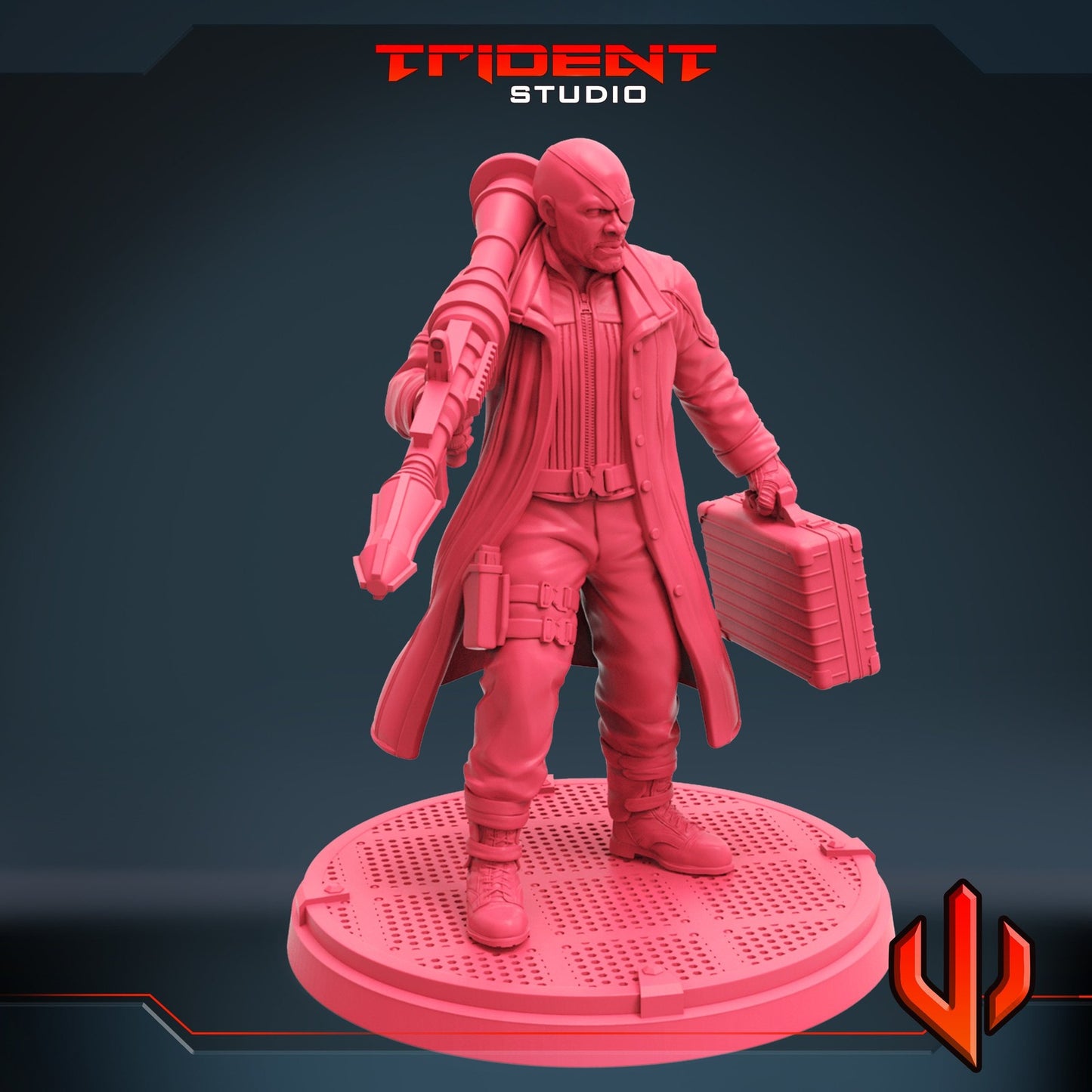 Eyepatch A Nick Fury - 40mm  Miniature | Crisis Protocol Proxy | Trident