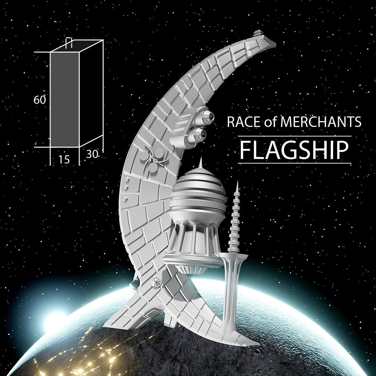 Merchants Flagship - Twilight Imperium | Fleetscale | Starfinder | Billion Suns | Starmada | Firefly | Terra Conflict