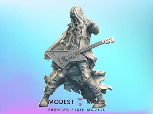 Zombie Guitarist | 28mm - 100mm Scale Resin Mini | Zombicide | Vaultz