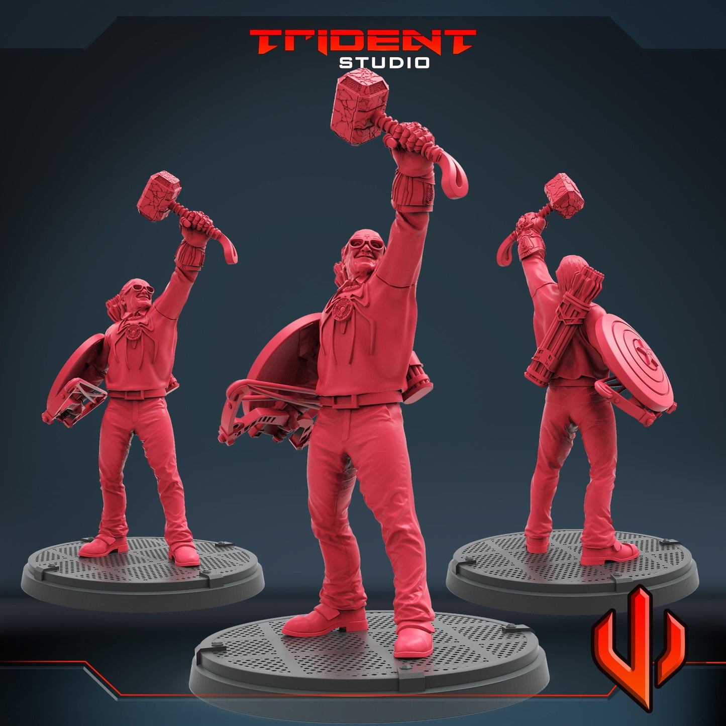 Creator Stan the Manly C - 40mm  Miniature | Crisis Protocol Proxy | Trident