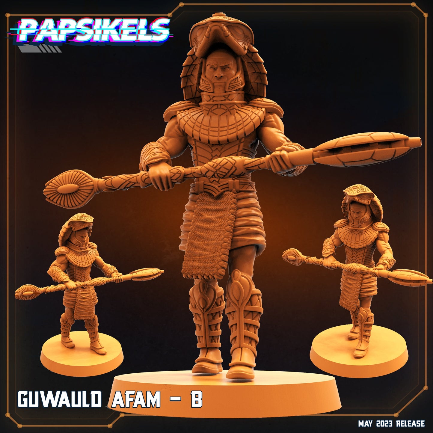 4pc Guwauld AFAM Set - Resin 3D Print Alien Miniature | RPG | Sci fi | Cyberpunk | Role Playing | DnD | Papsikel Star Entrance
