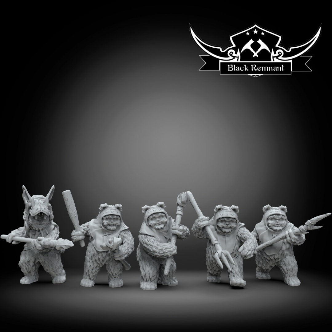 5pc Bear Warriors Squad - 28mm - 40mm Scale | Star Wars Legion Mini