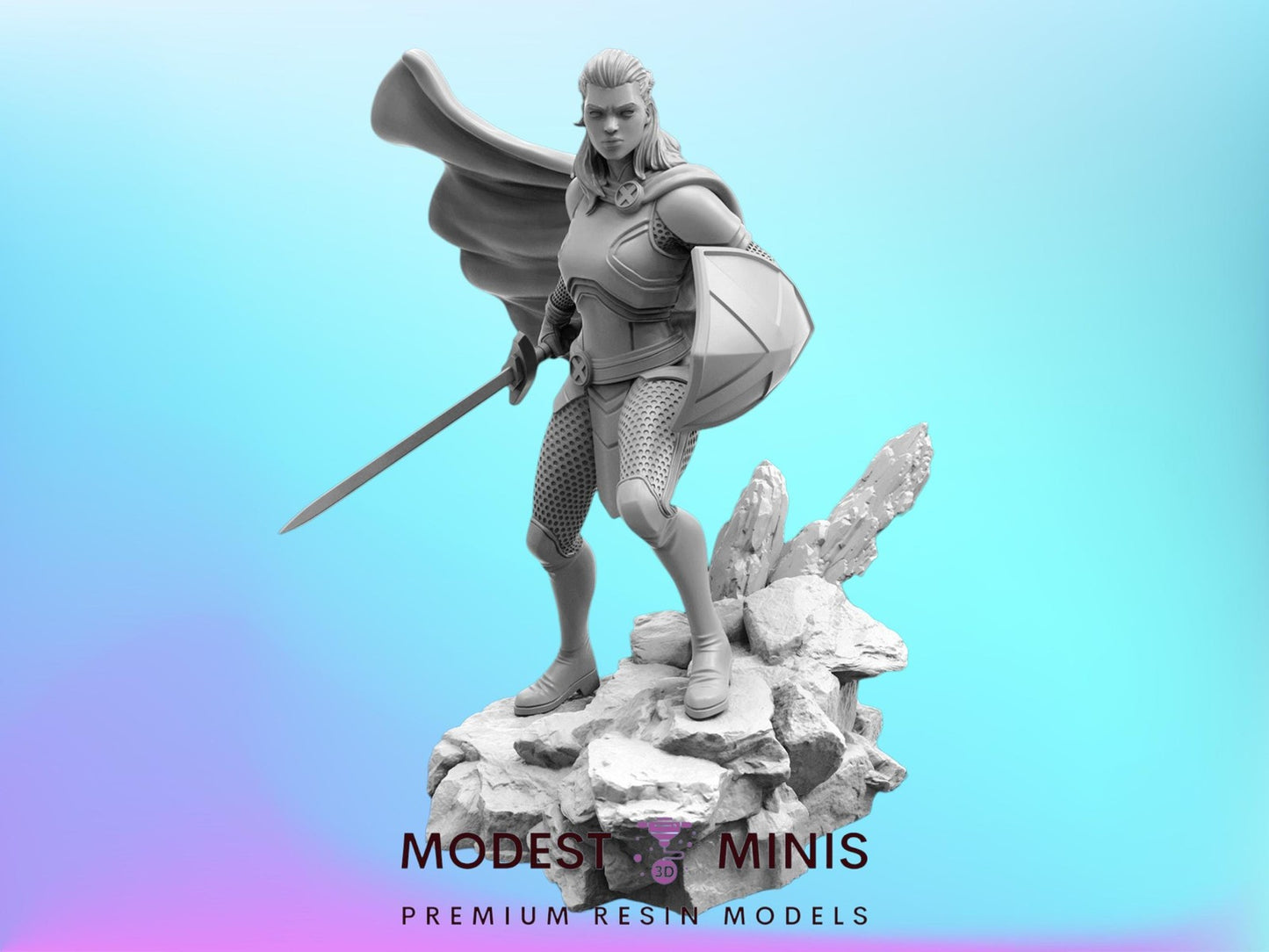 Cap'n Brit'n - Captain Britain 40mm  Miniature | Crisis Protocol Proxy | Trident