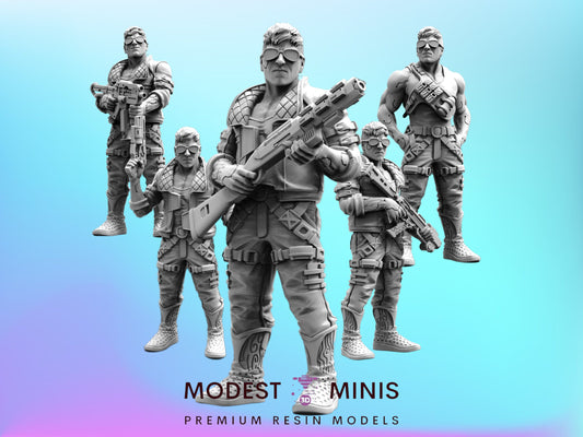 Cyberpunk Male P Nomad - 32mm Scale Cyberpunk Miniature  | Papsikels