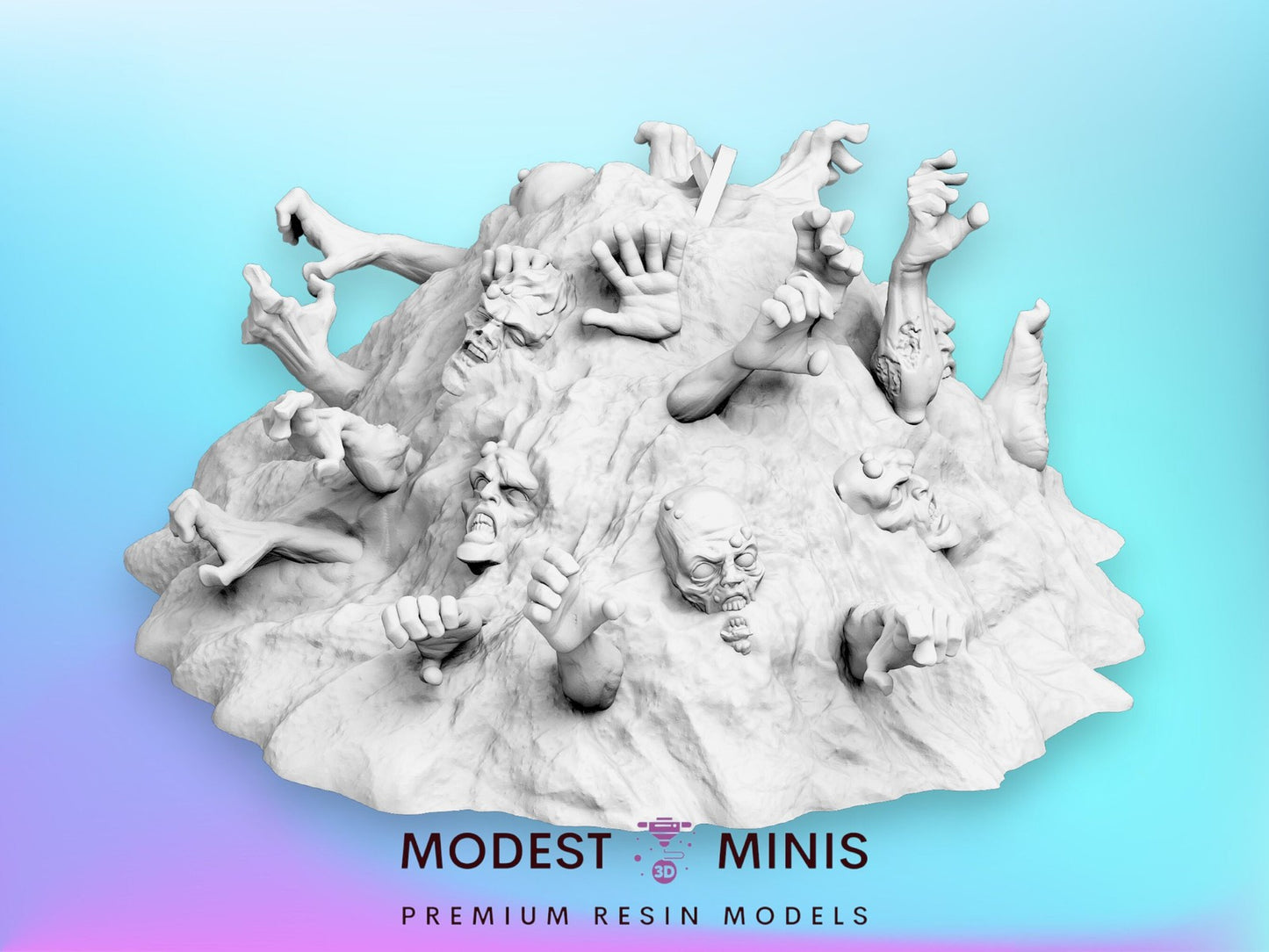 Zombie Sand Hand Pile  | 28mm - 100mm Scale Resin Mini | Zombicide  Vaultz