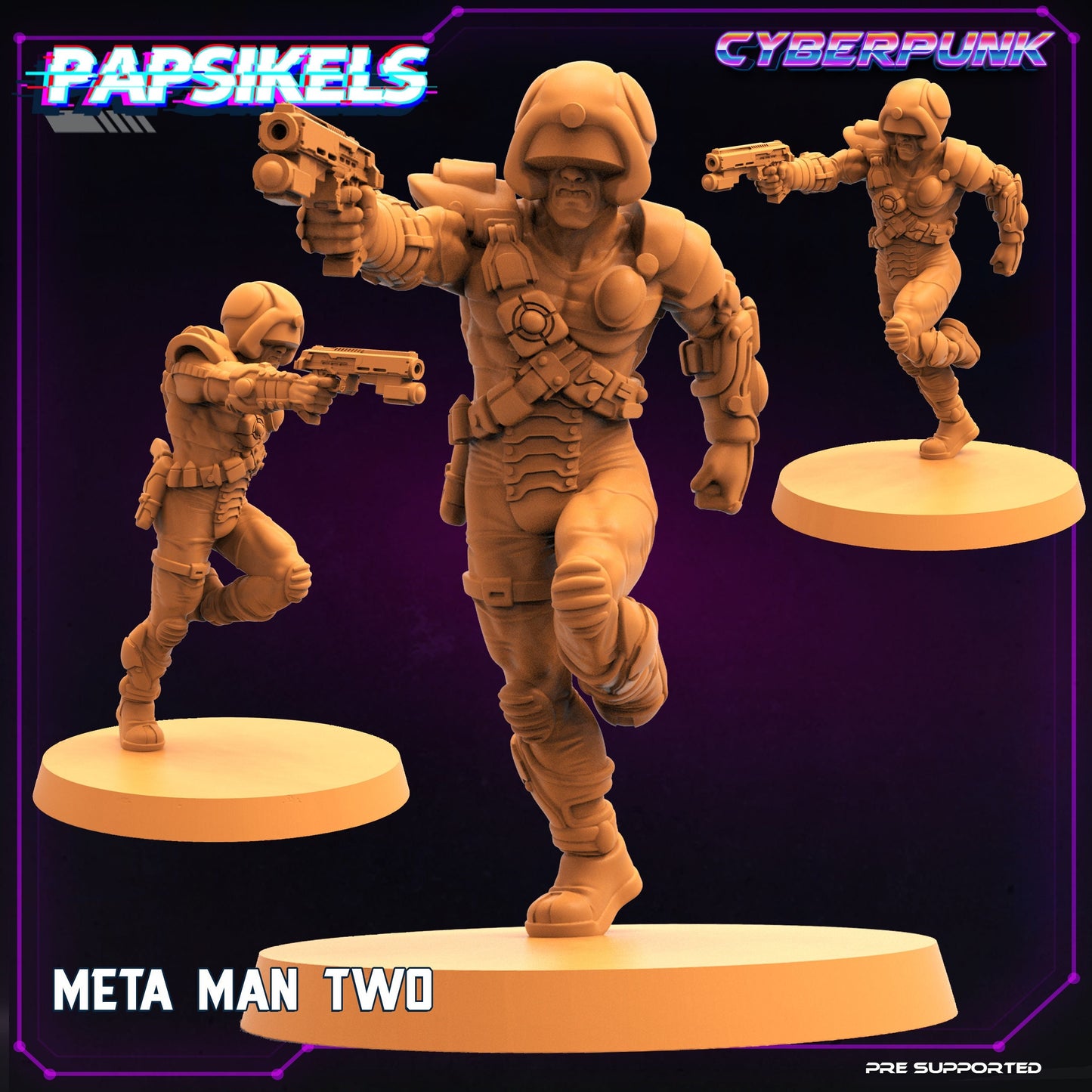 Cyberpunk Meta Man Two - 32mm Scale Alien Miniature  | Batang City | Papsikels