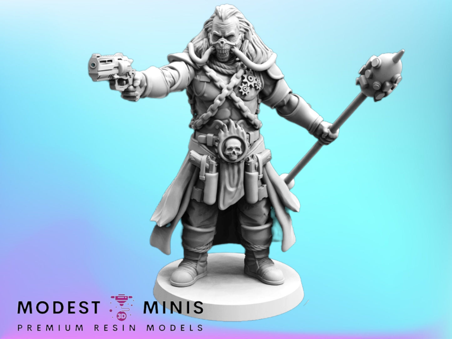 War Lord Leader Undying Robert - Resin Miniature | RPG | Sci fi | Cyberpunk | Role Playing | DnD | Papsikel Wardudes