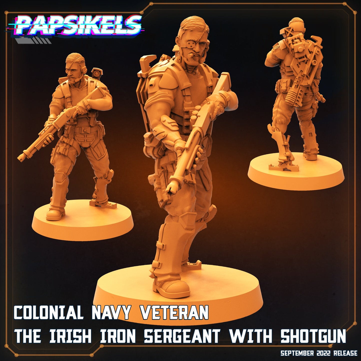 The Irish Iron - 32mm Scale Alien Miniature | RPG | Sci fi | Law Upholders | Role Playing | DnD | Papsikel