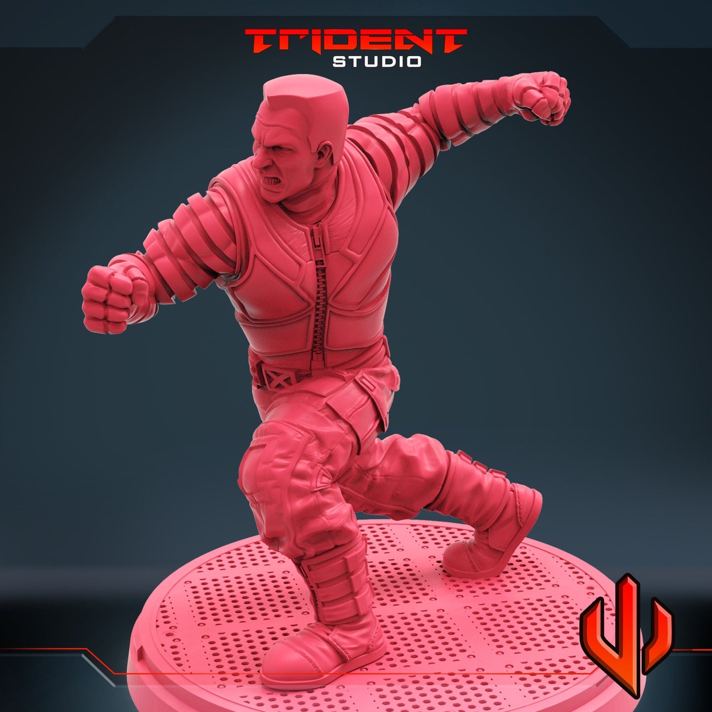 Titanium Dude C Colossus - 40mm  Miniature | Crisis Protocol Proxy | Trident