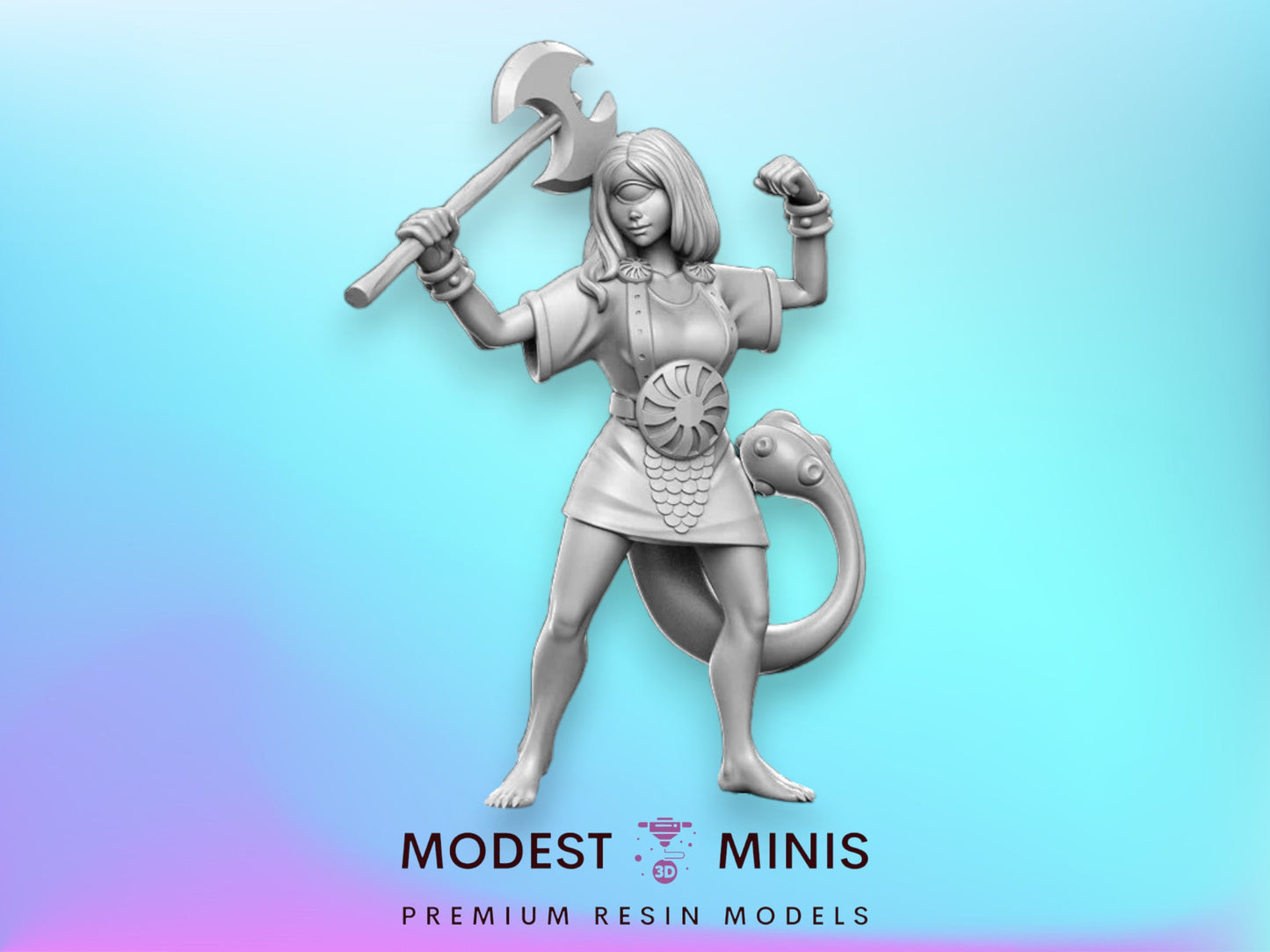 Heroine Quest Fimir Female - 28mm 32mm Scale DnD Miniature | Dungeons and Dragons | RN Estudio