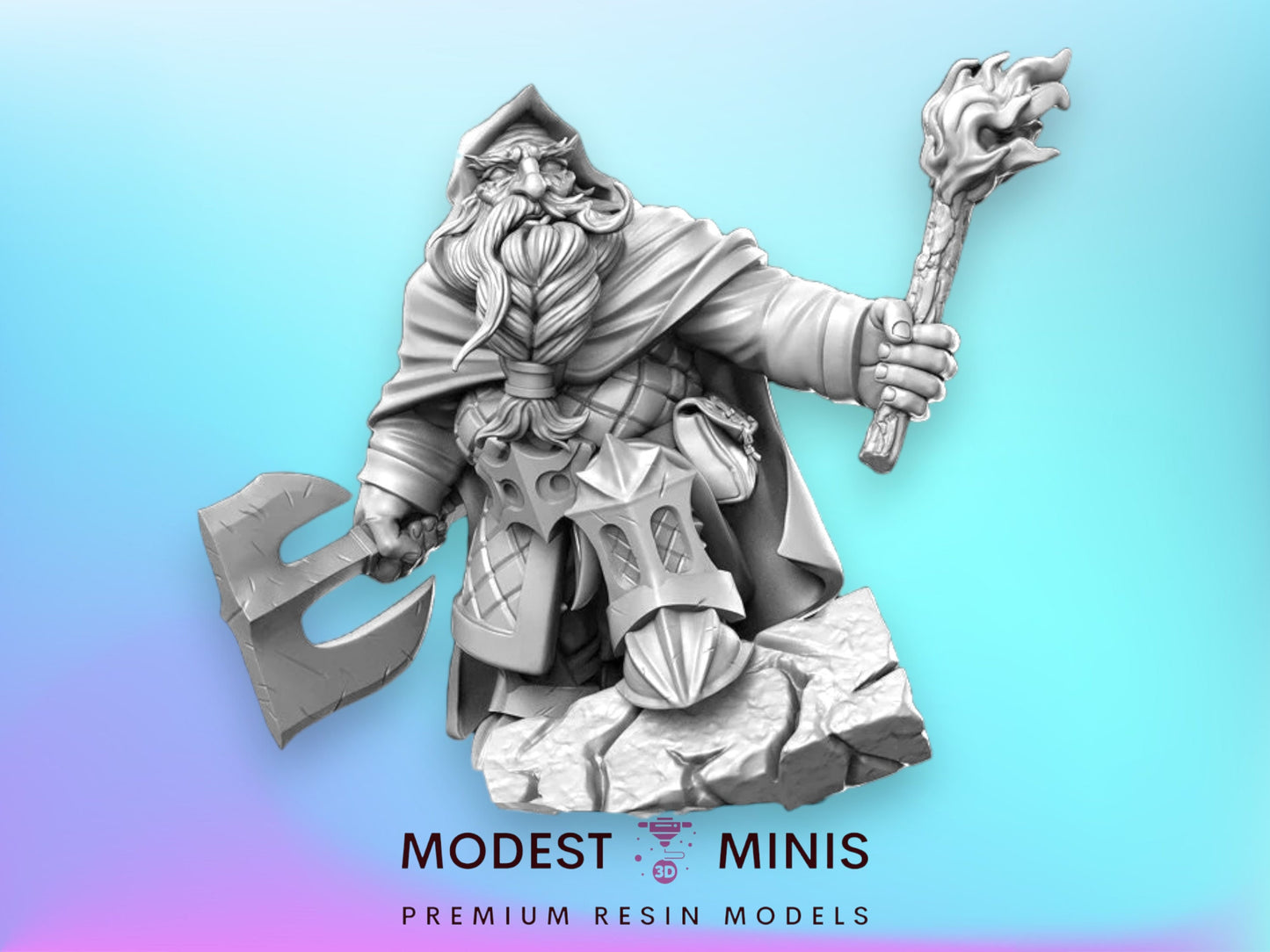 Balin Dwarf Explorer - 32mm Scale DnD Miniature | Dungeons and Dragons | JRPG Mini - RN Estudio