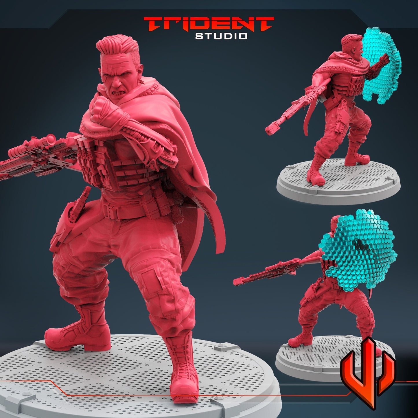 Mutant Time Traveler B Bishop- 40mm  Miniature | Crisis Protocol Proxy | Trident