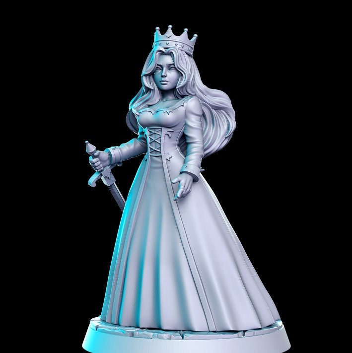 Queen Meliande - 32mm Scale DnD Miniature | Dungeons and Dragons | JRPG Mini - RN Estudio