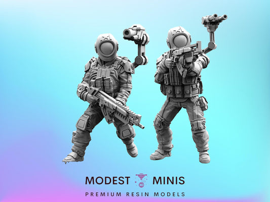 Progressive Peoples 19 and 20 - 32mm Scale Alien Miniature | RPG | Sci fi | Role Playing | DnD | Papsikel