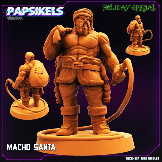 Macho Santa - Resin 3D Print Alien Miniature | RPG | Sci fi | Cyberpunk | Role Playing | DnD | Papsikel