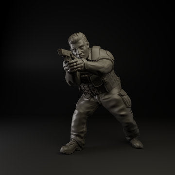 Modern US Police Set - 28mm Scale Resin Military Miniature | Zona Alfa | Spectre Ops Mini