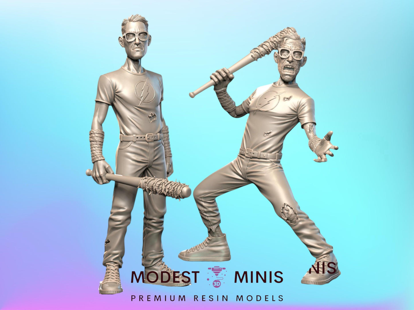 Speed Geekster Survivor and Zombie - 28mm 30mm 32mm - Wasteland | Zombicide | Walking Dead | Zombie Con