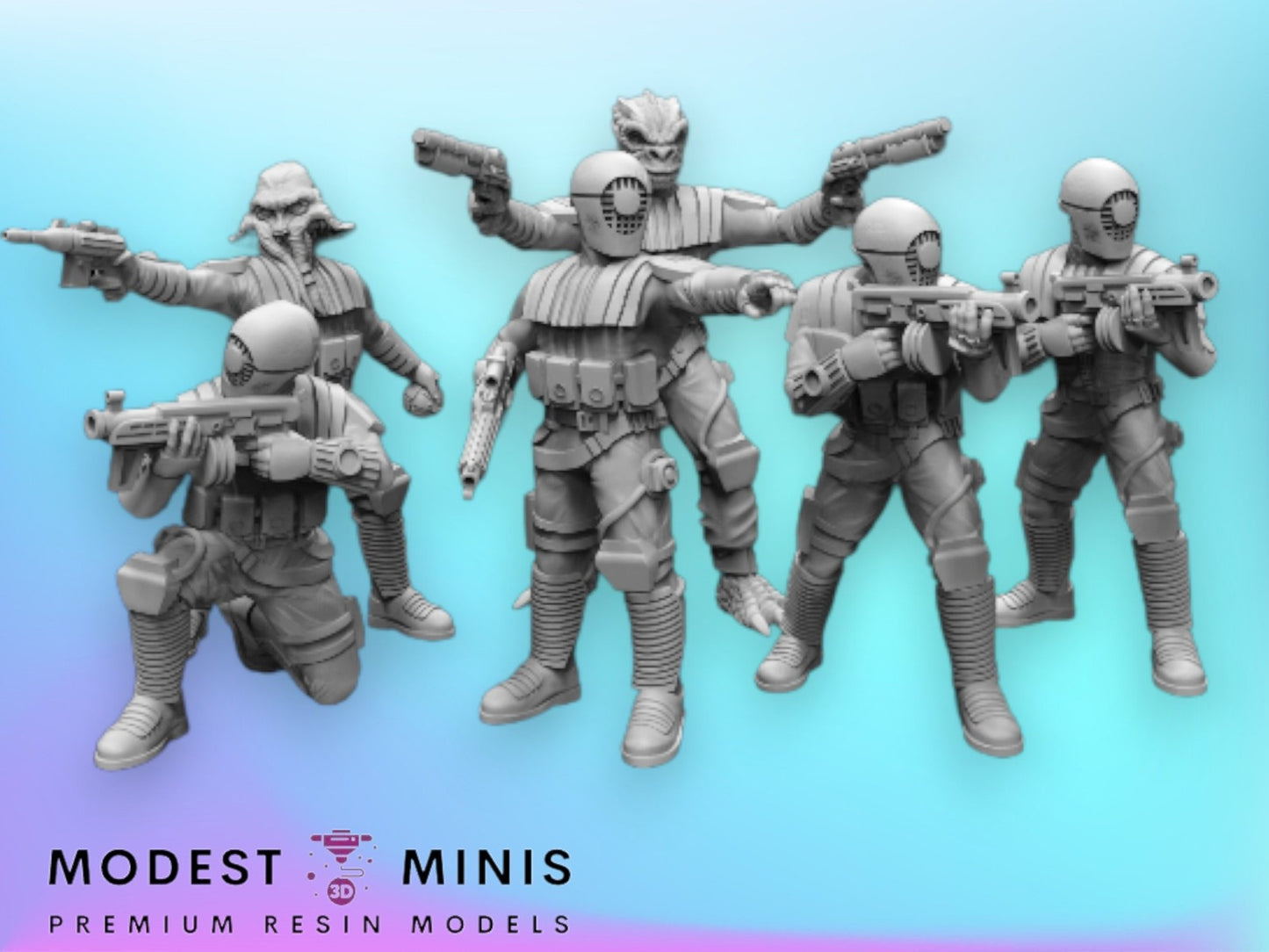 6pc Death Pirates Gang - 28mm - 40mm Scale | DnD | Star Wars Legion Mini