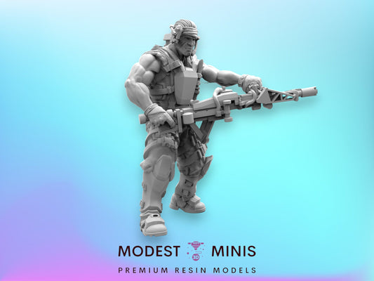 Colonial Marine Mack Daniels - 32mm Scale Alien Miniature | RPG | Sci fi | Cyberpunk | Role Playing | DnD | Papsikel