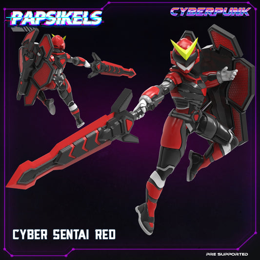 Cyber Sentai Red- 32mm Scale Alien Miniature  | Batang City | Papsikels