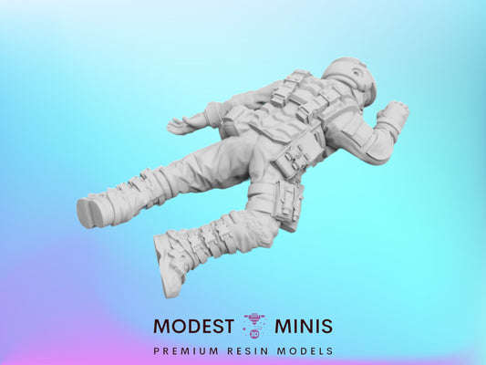5pc Set Dead Spaceborne Infantry - 32mm Scale Alien Miniature | RPG | Sci fi | Cyberpunk | Role Playing | DnD | Papsikel