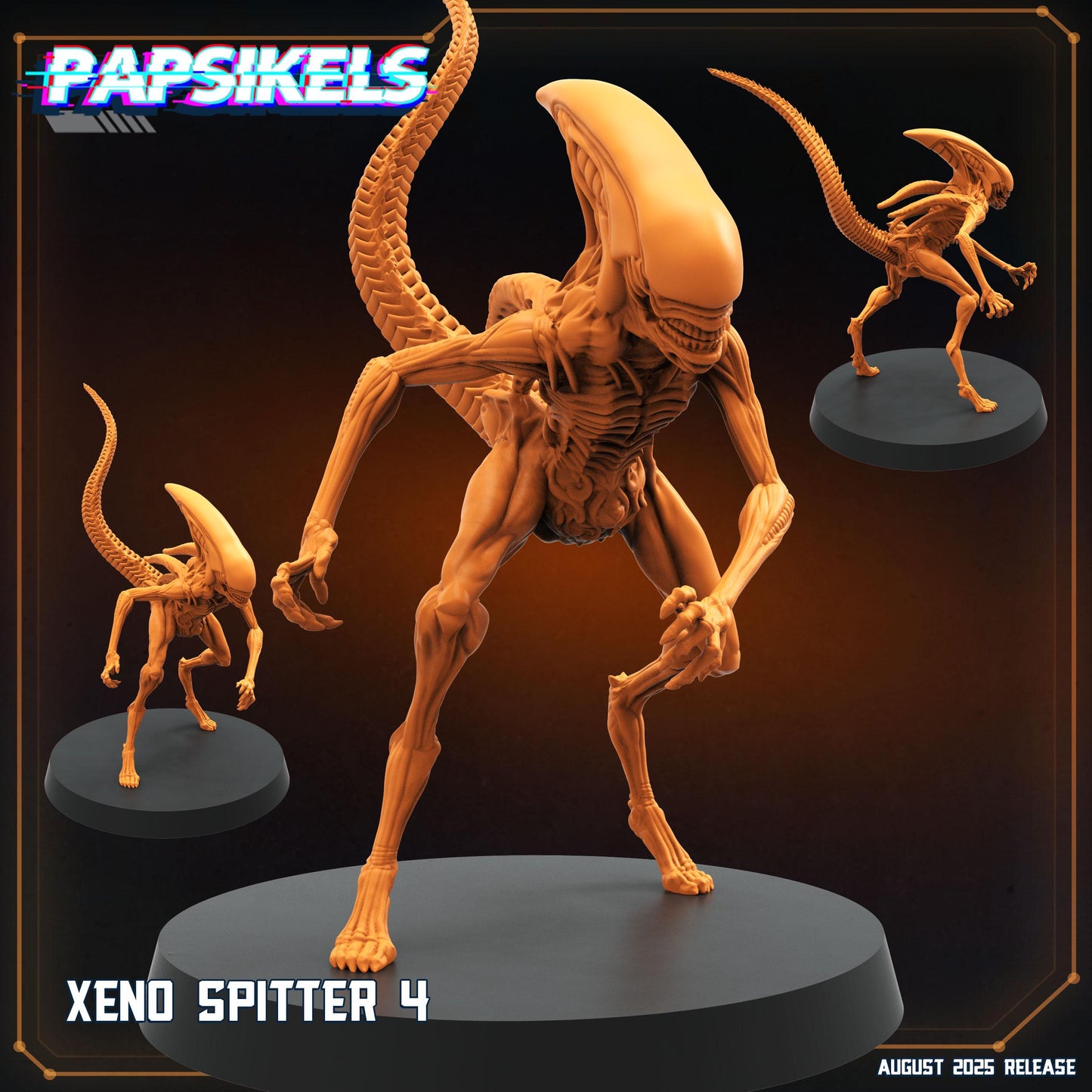 Xeno Spitter - 28mm 32mm Scale Alien Miniature | RPG | Sci fi | Cyberpunk | Role Playing | DnD | Papsikel