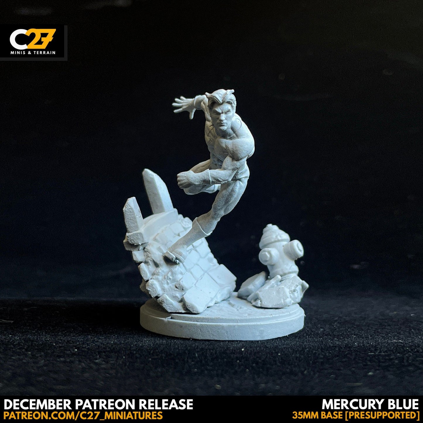 Mercury Blue - 32mm - 40mm Mini | Crisis Protocol Proxy | C27
