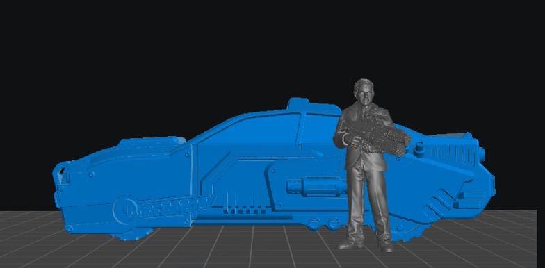 Blade Runner Spinner - 28mm 32mm 40mm Scale Cyberpunk Miniature  |  Blade Runner | | Papsikels