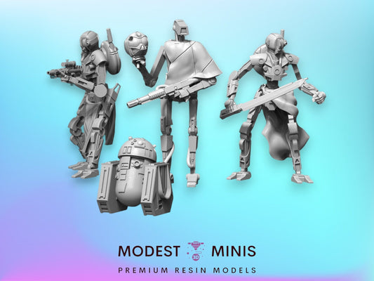 Bounty Hunter Bots and Mech - 28mm - 40mm Scale | Star Wars Legion Mini